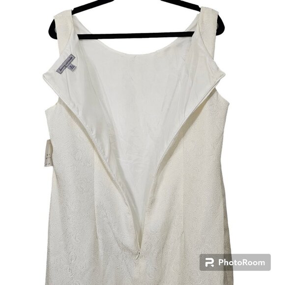 Danny And Nicole Cream Embroidered Two Piece Jacket And Dress - Picture 11 of 16